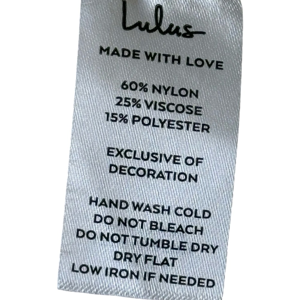 Lulus Cream Fuzzy Eyelash Knit Mini Dress Black Lace Trim Ribbon Tie Medium NEW - Picture 6 of 6